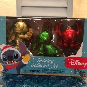 Disney Lilo & Stitch Collector Set Holiday Limited Edition. NWOT 3 Ornaments Set